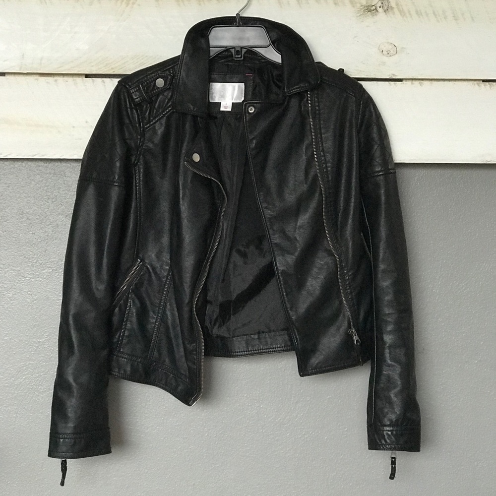 Faux leather jacket